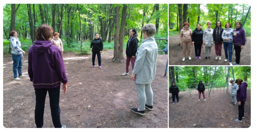 21 июня на территории парка &quot;Молодёжный&quot; состоялось самостоятельное занятие помощника инструктора Шибковой Людмилы