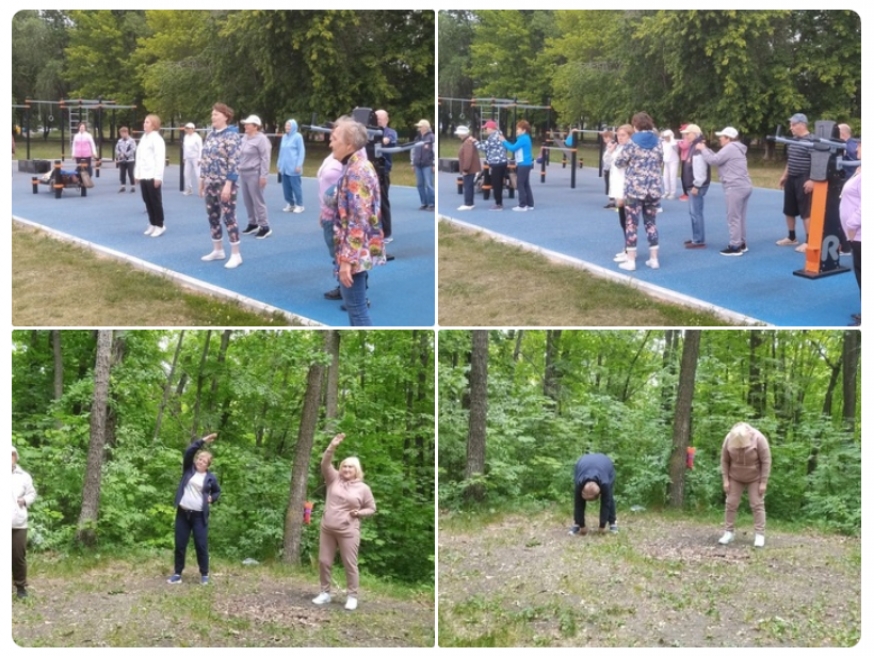 19 июня прошли занятия цигун для центров долголетия на Нижней Террасе и в парке &quot;Винновская роща&quot;