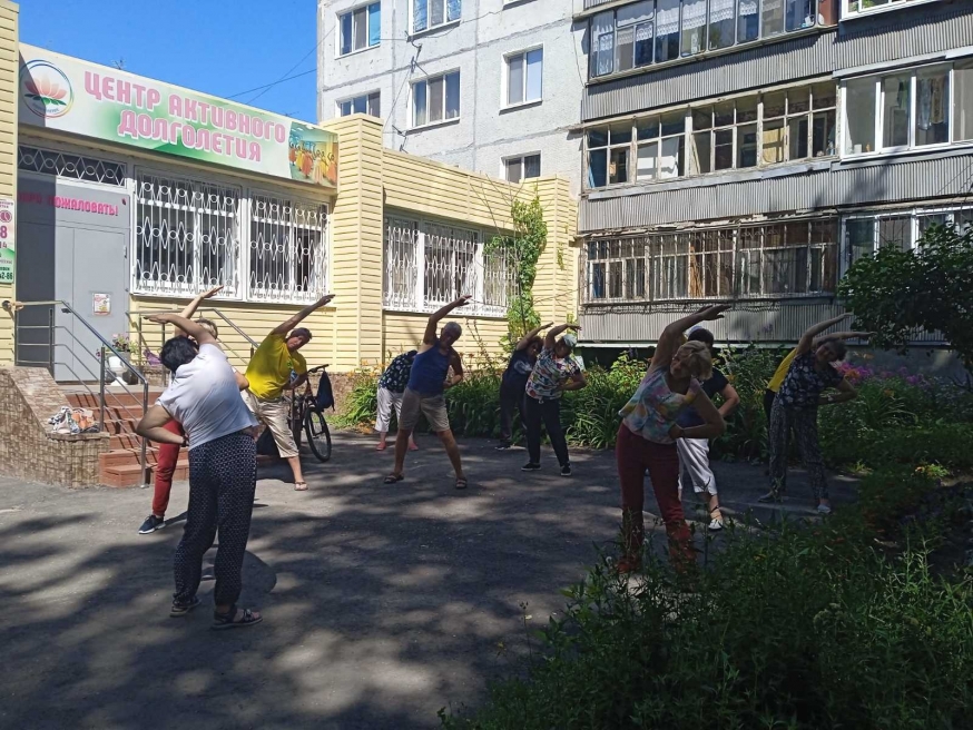 28 июля в группе инструктора Ахметовой Алии состоялось Цигун занятие группы Долголетия на Гафурова