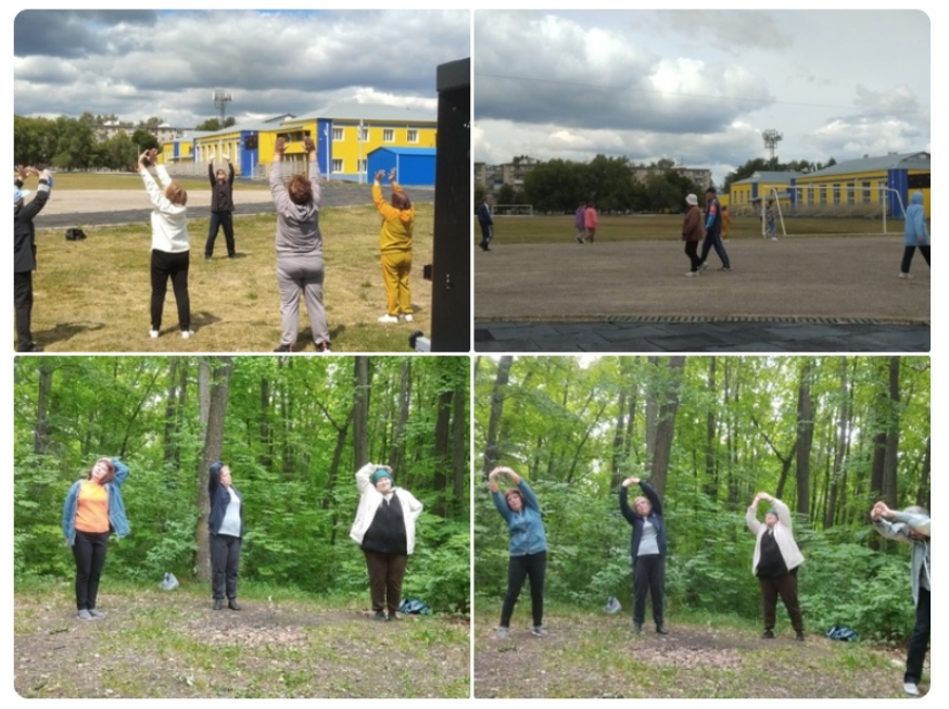 21 июня прошли занятия цигун для центров долголетия на Нижней Террасе (стадион Волга) и в парке &quot;Винновская роща&quot;